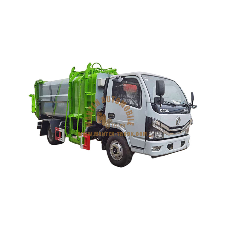 Dongfeng 7 Cubic Meter Side Dump Garbage Truck