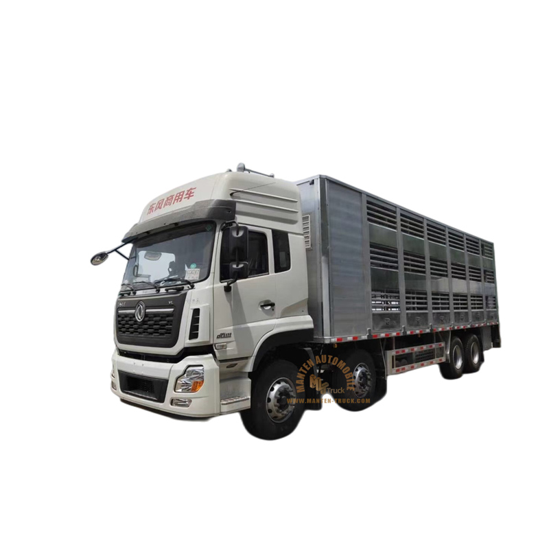 Dongfeng 8x4 25 ton Aluminum Alloy Livestock Transport Truck