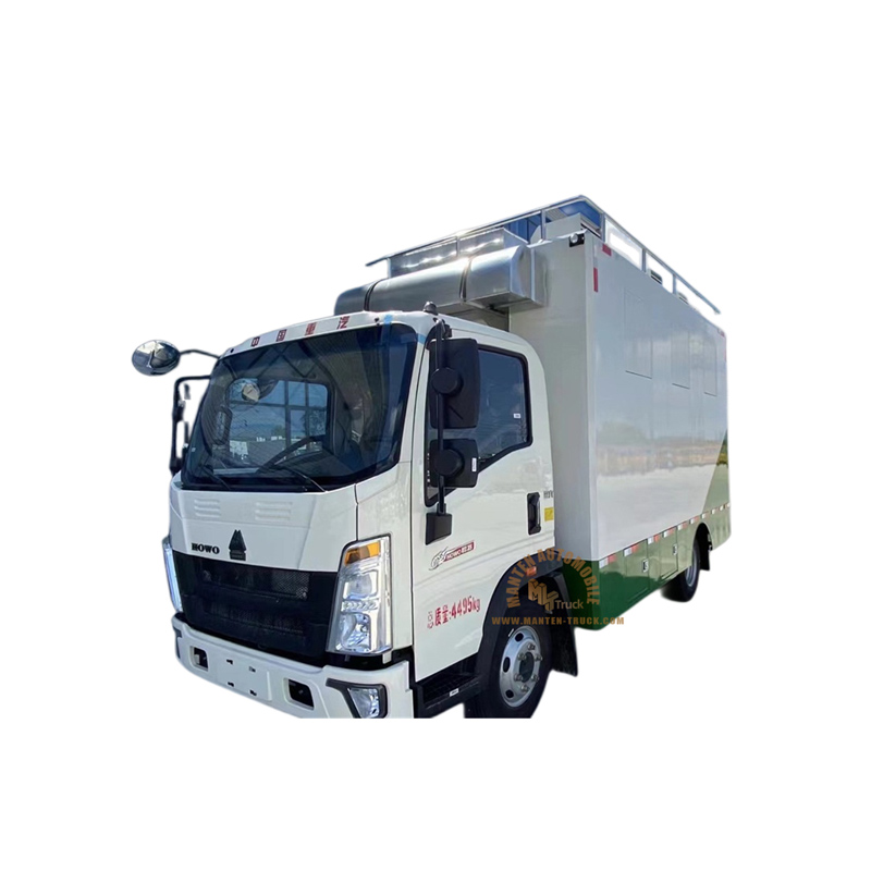 sinotruk howo diesel 4x2 mobile food truck