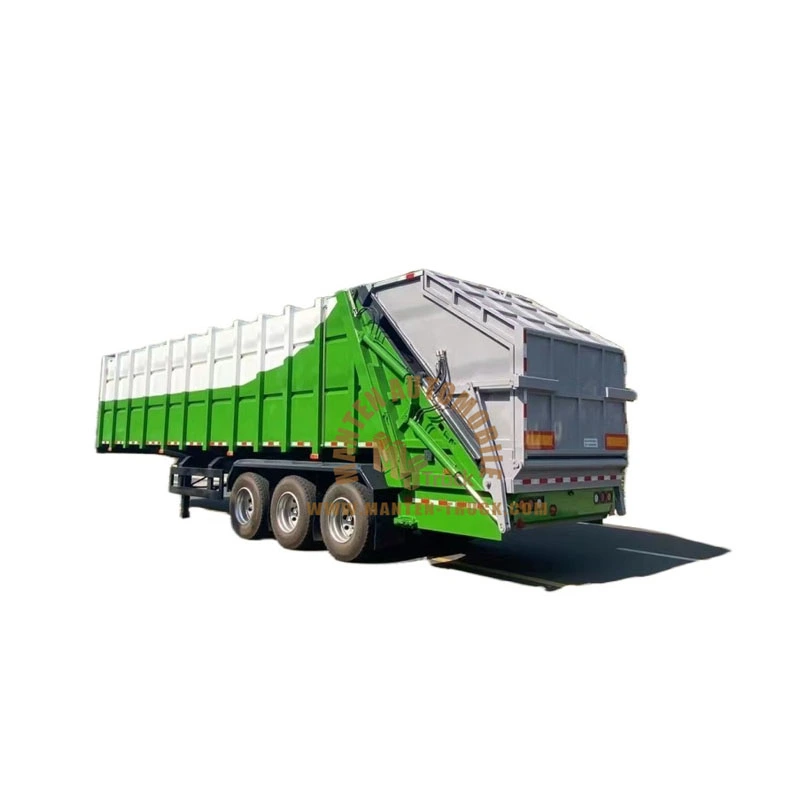 3 axes 40Ton Compression Garbage Container Trailer